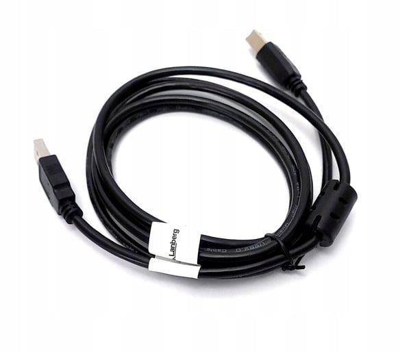 Lanberg AM-BM Ferrit USB 2.0-kabel 1,8 m svart