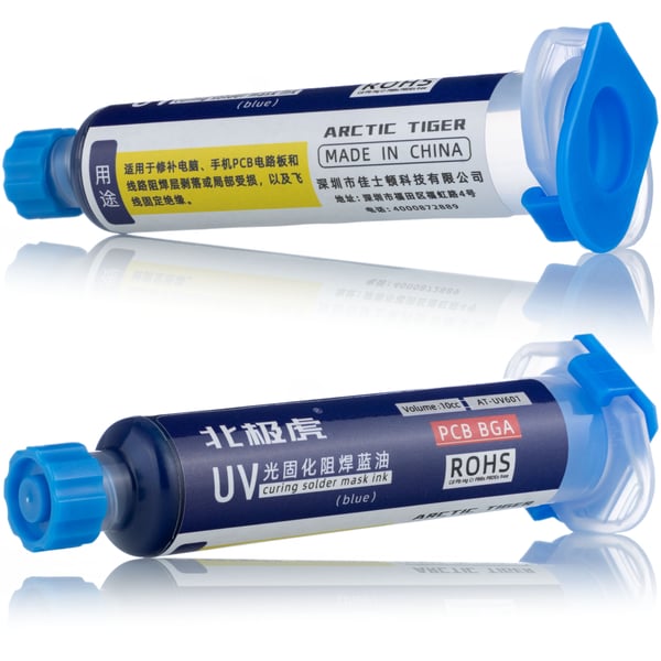 Lödmask blå 10ml med kolv