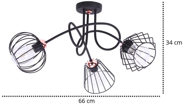LOFTTAKLAMPA METALL E27 LED