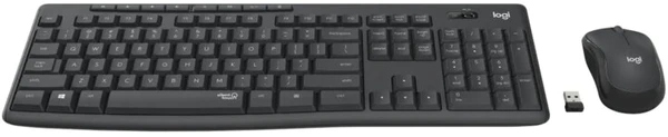 Trådløst tastatur + musesæt Logitech MK295 Silent Wireless Combo grafit