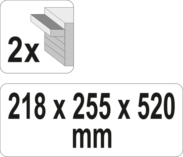 VERKTYGSLÅDA MED 2 LAGODER - YT-08872
