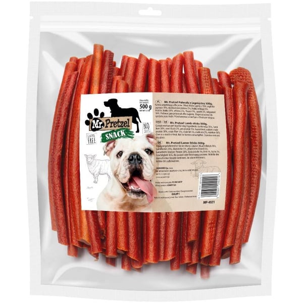 Mr. Pretzel Delikatess pehmeät lampaanlihatupsut koirille 500g