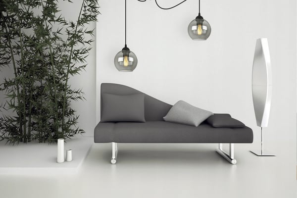 ELEGANT HÆNGELAMPE MED EDDEKRON, GLASSKÆRM
