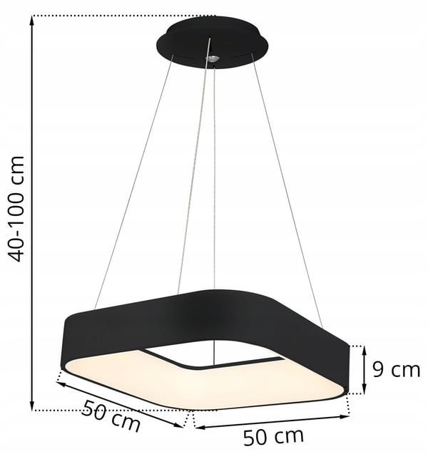 LED-LYKKELYKNE TIL KØKKEN/STUE SORT