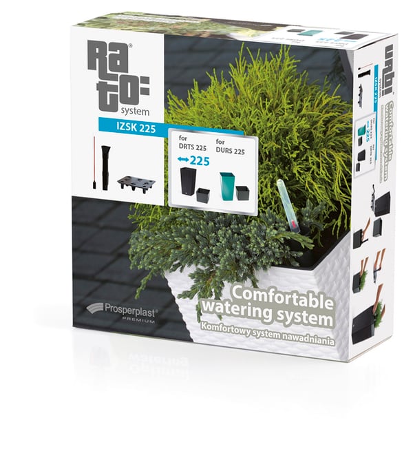 URBI DURS400 hög blomkruka med insats vit
