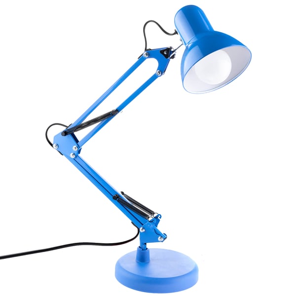 Pöytälamppulamppukirjoituslamppulamppulamppu E27 TOBI Sininen Lumiled ja kiinnike työpöydälle