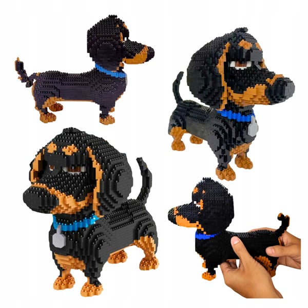 Byggklossar Taxhund rakennuspalikat 2100 osaa