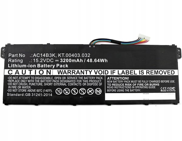 CoreParts 48,64 Wh 15,2 V 6-kennoinen akku MBXAC-BA0043
