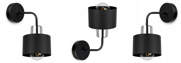 VÆGLAMPE, FIRKANTET LAMPE, LOFTSLAMPE, SORT LED-LAMPE