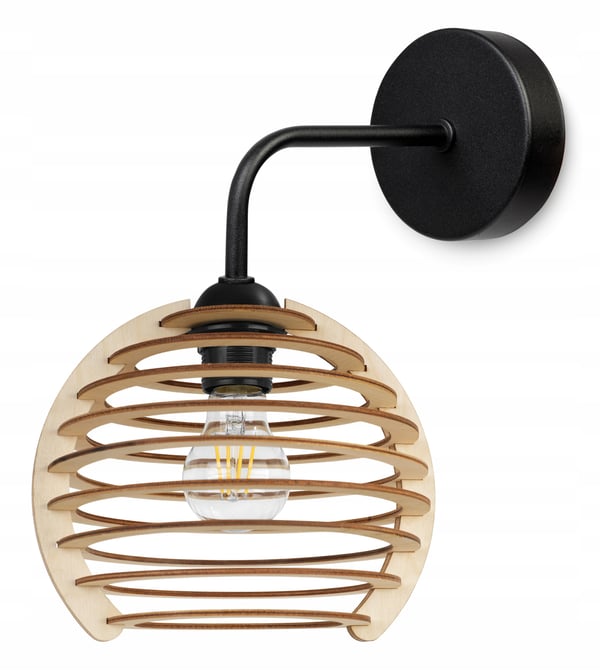 VÆGLAMPE, FIRKANTET LAMPE, LOFTSLAMPE, TRÆSKÆRM, LED