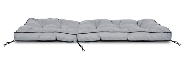 Havepude til stol høj ryg med piping 50x50x80 cm mørkegrå