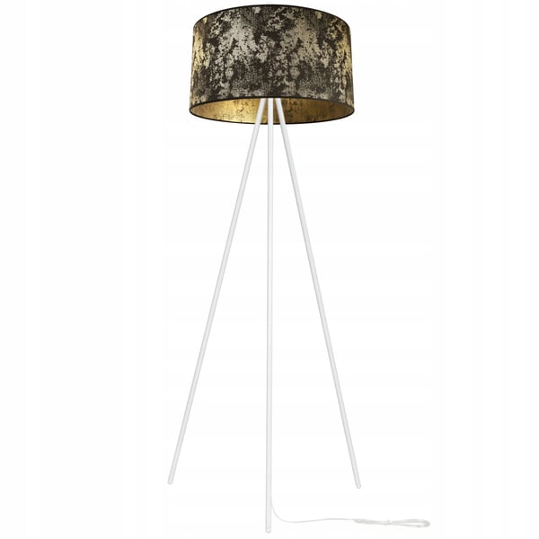 GULVLAMPE MED STÅENDE TRIPOD I METALSKÆRM 45 cm