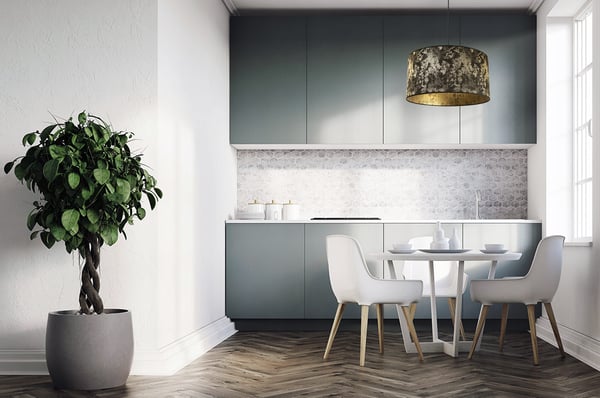 HÆNGELAMPE, LOFTKRONE, LAMPESKÆRM, GULDMØNSTER