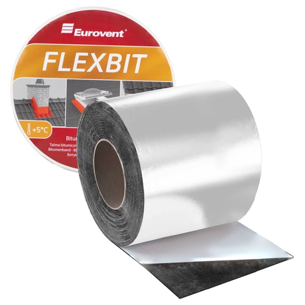 Flexbit bitumentape 150 mm x 10 m aluminium