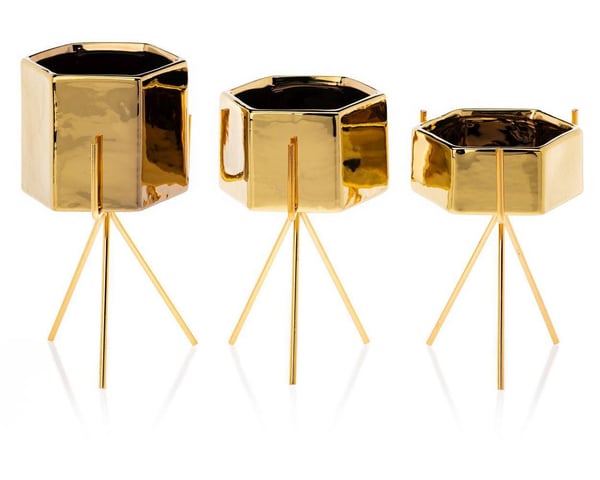 Sashi Guld Blomkruka 16,5 cm