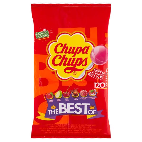 Chupa Chups parhaat monimakuiset tikkarit 1440 g (120 kpl)