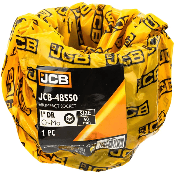 JCB Slagtopnøgle 1" 50 mm 6-punkts Cr-Mo topnøgle