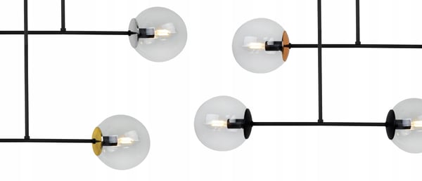 MODERNE HÆNGELAMPE MED GLASKUGLER LED-LYKRONE