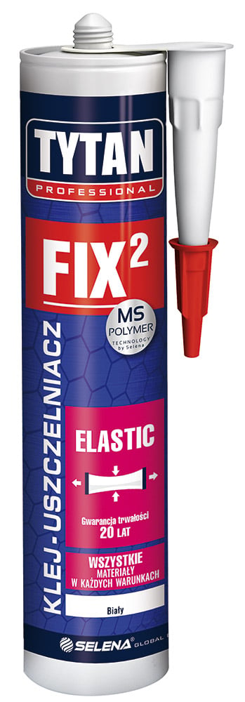 FIX2 ELASTISK MONTERINGSLIM 290ML HVID TITANIUM - FIX2 EL LIM