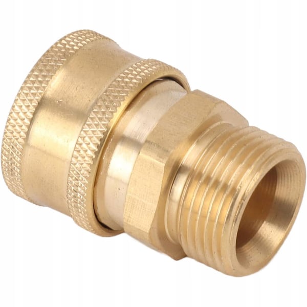 Messingadapter til højtryksrenser M22x1,5mm til 1/4" lynkobling