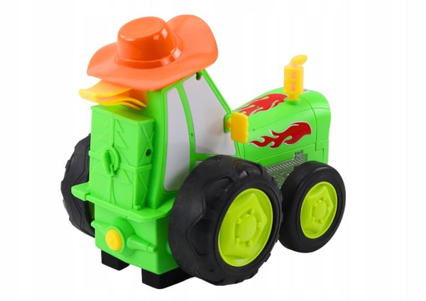 Traktor fjärstyrrd bil RC traktor grön med ljus hoppar dansar