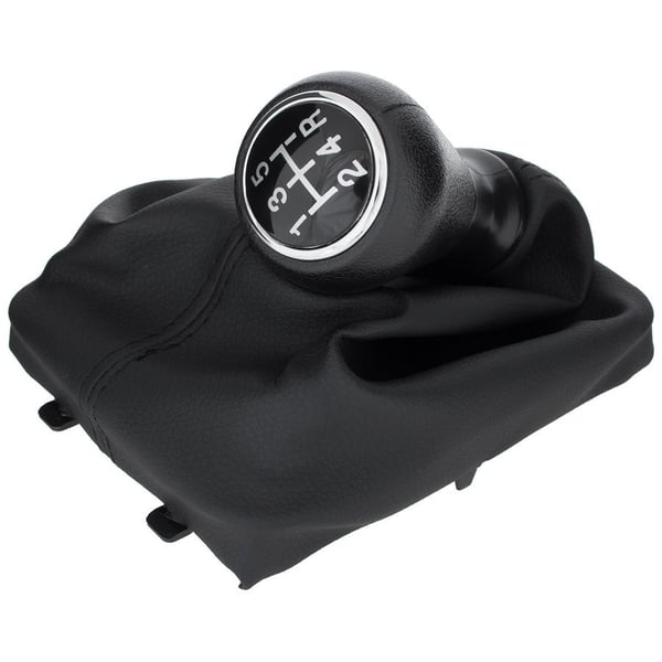 Peugeot 406 95-04 SORT 5-GEARS GEARKNOP + SORTE GAITERS med ramme