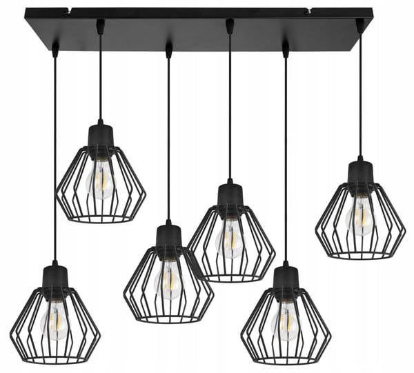 Hængelampe, loftslysekrone, trådskærm, LED