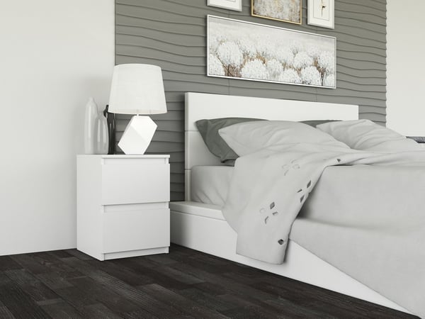 Malwa M2 nattduksbord vitt