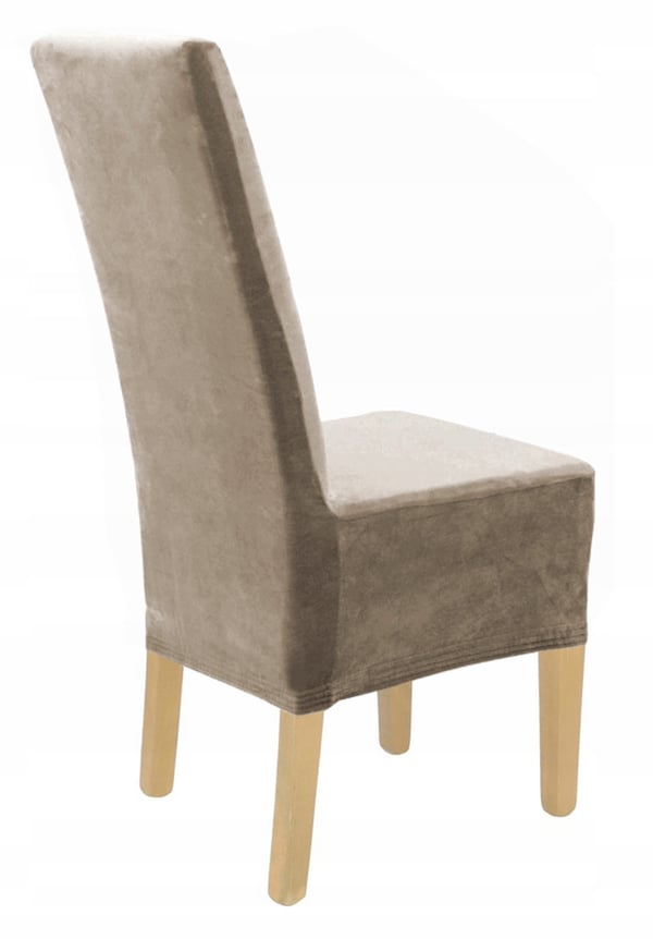 XXL stolskydd beige cappuccino elastisk sammet