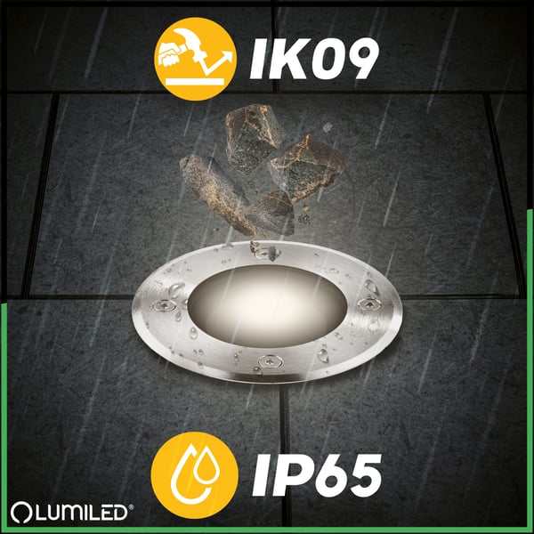 Indbygget lampe til nedgravning GU10 IP65 IK09 Rund CATIO 2 LUMILED