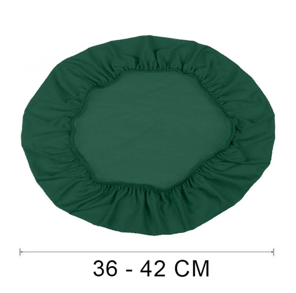 Pullonvihreä samettinen pyöreän tuolin istuinpäällinen