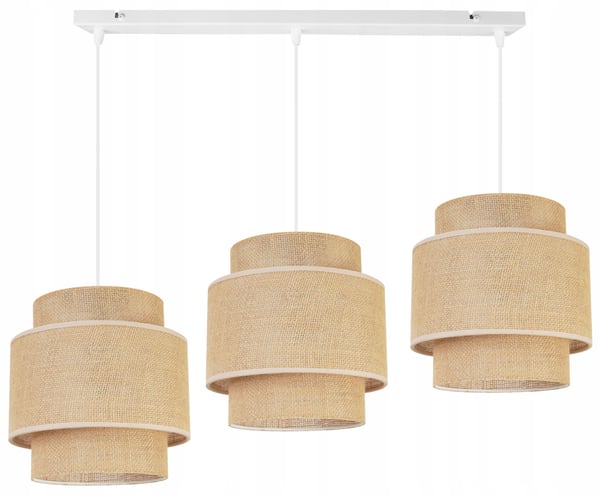 Hængende lampe, loftslysekrone, lampeskærm, boho juta