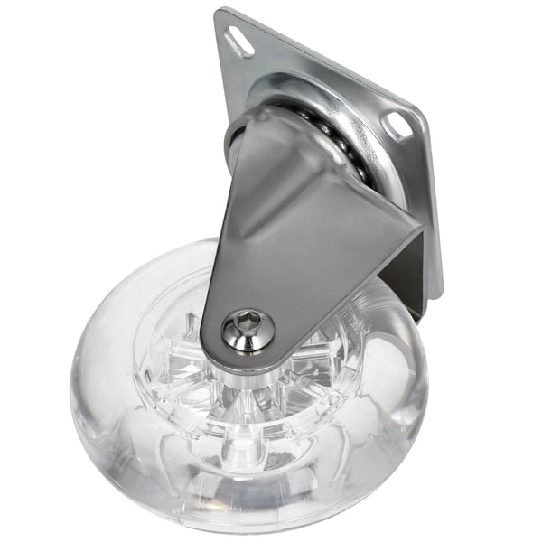 KOTARBAU möbelhjul för möbelskåp gummihjul transparent 75 mm