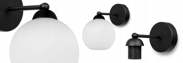 KLASSISK VÆGLAMPE ELEGANT GLASSKÆRM