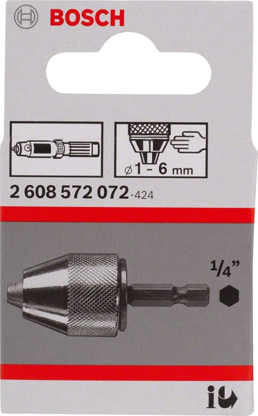 Selvspændende borepatron 1-6mm 1/4'' - B 2608572072