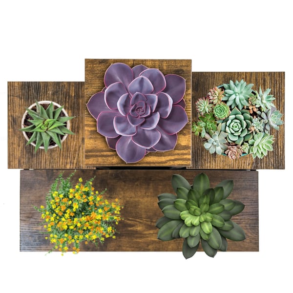 Stående blomsterstativ til blomster og planter, metal loft, 6 potter, industriel, 68 cm