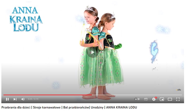 Anna Frost kostume karneval juletræ Sankt Andreas dag kostume størrelse 142