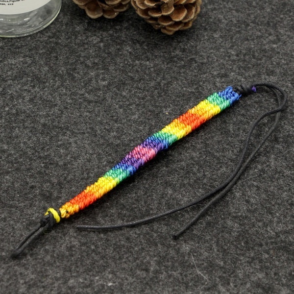 Armbånd PÅ en snor, regnbuebånd, regnbue LGBT-snor, unisex
