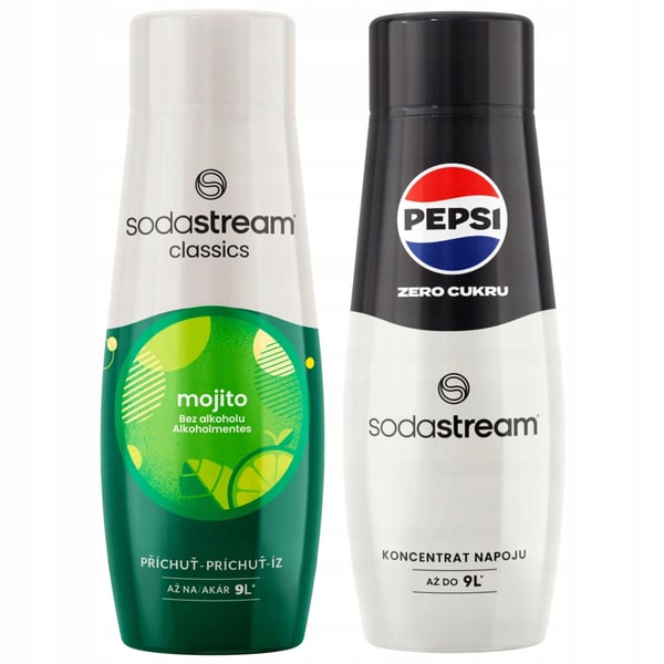2x Sirup til Saturator Sodastream Mojito Mohito Pepsi MAX Cola Sukkerfri