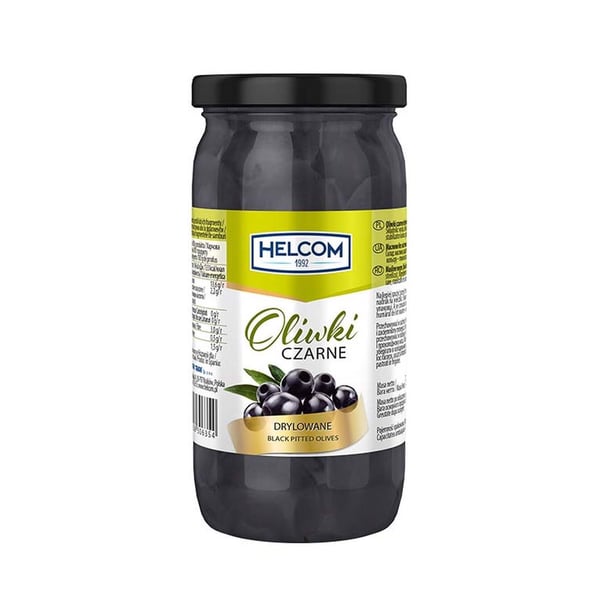 Helcom kivettömiä mustia oliiveja 370g