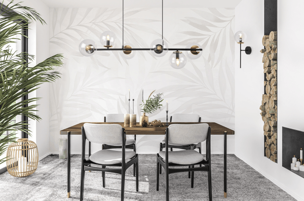 SIENA SORT OG GULD VÆGLAMPE 1 FLAD KLAR LAMPE E14