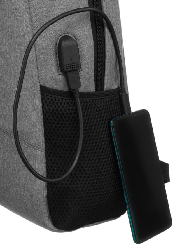 Stor herrlaptopryggsäck med USB-port - Peterson