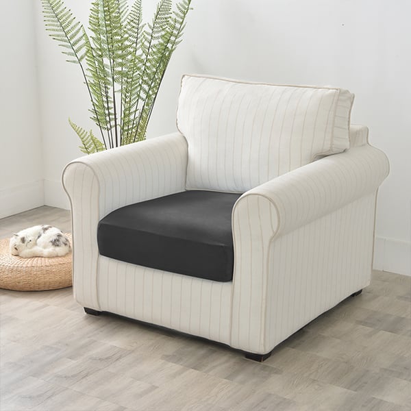 Sofföverdrag sammet svart 150-190cm