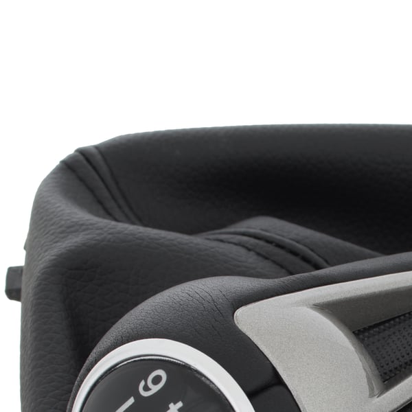 Seat Leon II 05-13 SVART ECO LÄDER växelspaksknopp + damask med ram 6 VÄXLAR
