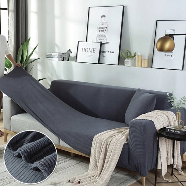 ÖVERDRAG til soffa bäddsoffa 3-sits grå tykt