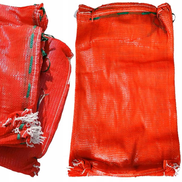 Rød raschelpose 60x90 cm 30-35 kg 100 stk.