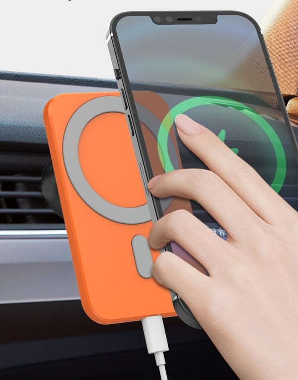 TRÅDLØS INDUKTIV OPLADDER MAGNETISK NETHOLDER TIL MAGSAFE
