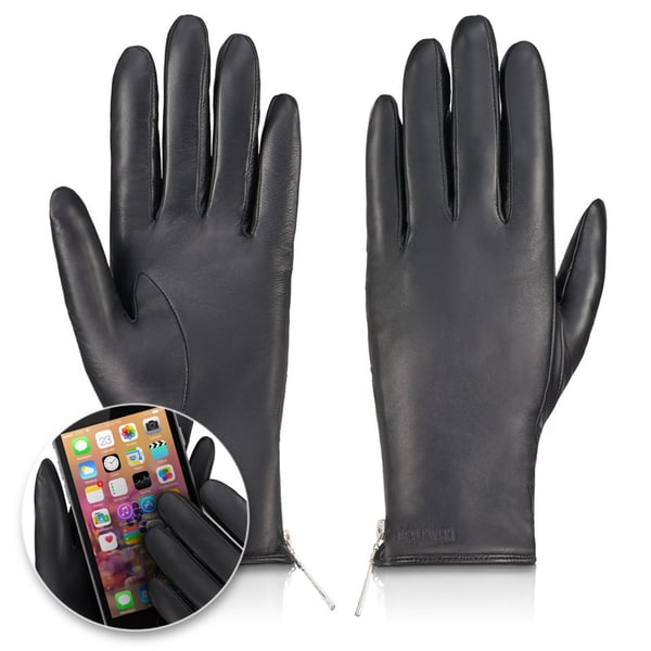 GLD-BG-3 S damehandsker sort rose iTouch