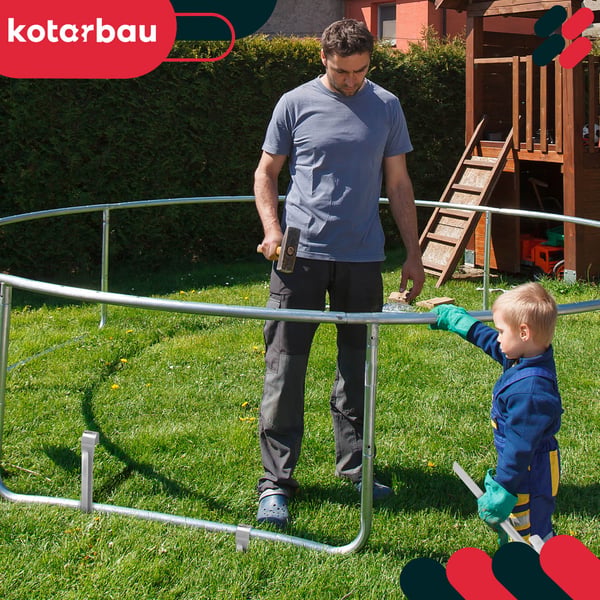 Kotarbau® trampoliineille tarkoitettu sisäänajettava ankkuri, sinkitty, 430 MM