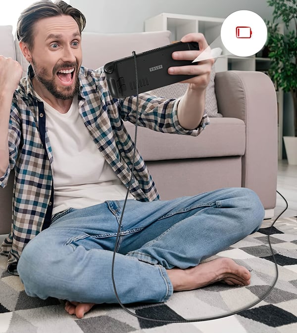 JSAUX 90 graders vinklet kabel USB-C til USB-C 60W Steam Deck